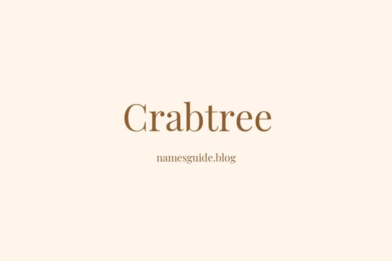 Origin and Meaning of Last Name Crabtree
