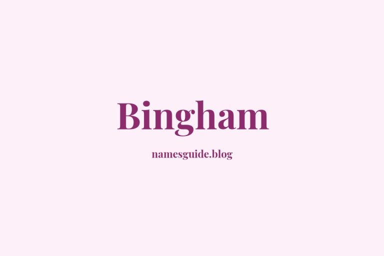 Origin and Meaning of Last Name Bingham