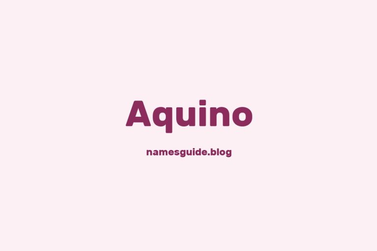 Origin and Meaning of Last Name Aquino