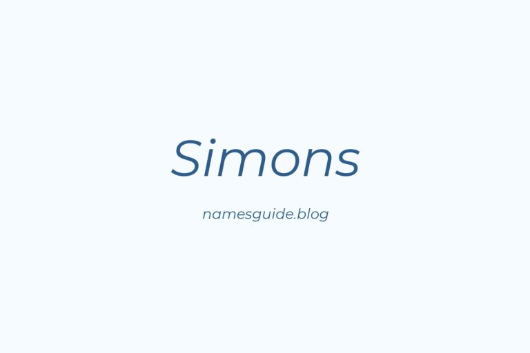Origin and Meaning of Last Name Simons