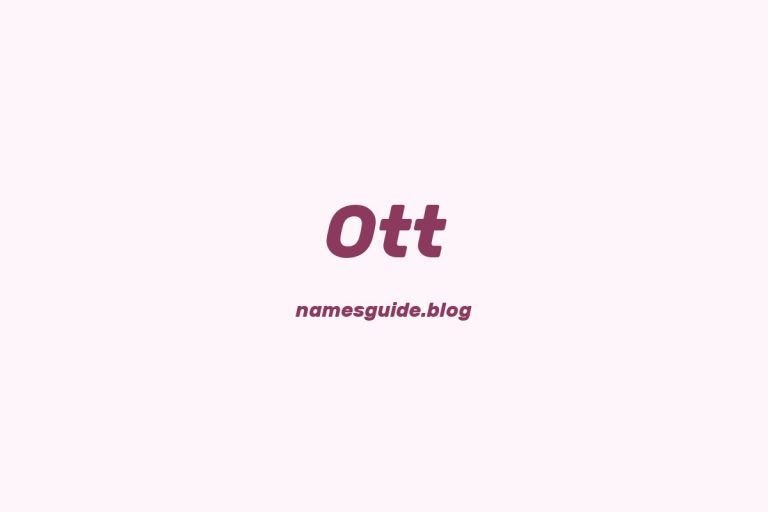 Origin and Meaning of Last Name Ott
