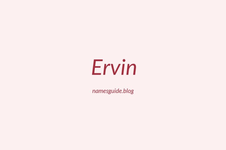 Origin and Meaning of Last Name Ervin