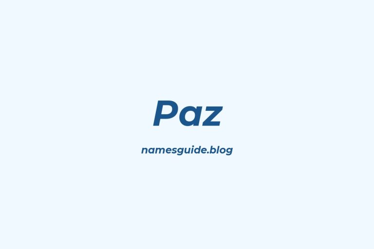Origin and Meaning of Last Name Paz