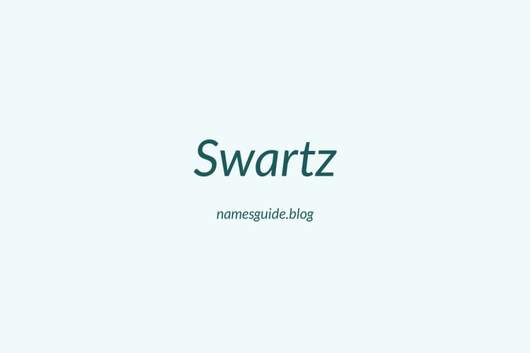 Origin and Meaning of Last Name Swartz