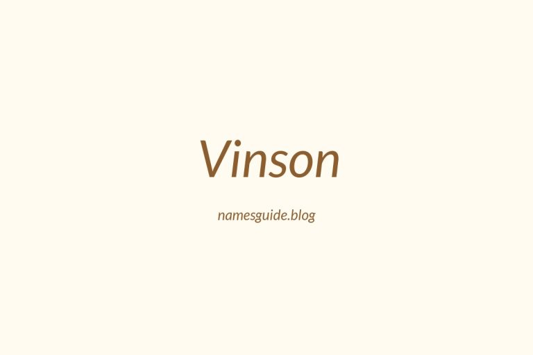 Origin and Meaning of Last Name Vinson