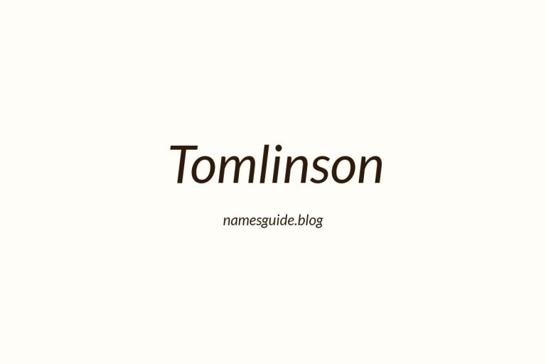 Origin and Meaning of Last Name Tomlinson