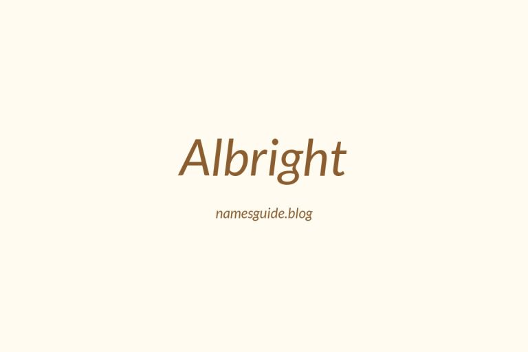 Origin and Meaning of Last Name Albright