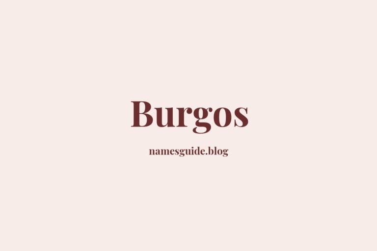 Origin and Meaning of Last Name Burgos
