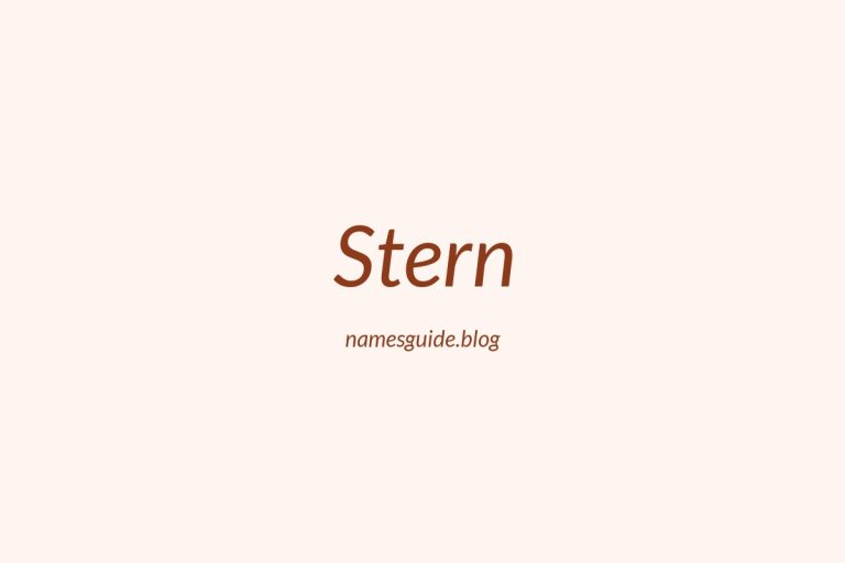 Origin and Meaning of Last Name Stern