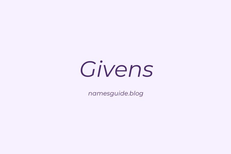 Origin and Meaning of Last Name Givens