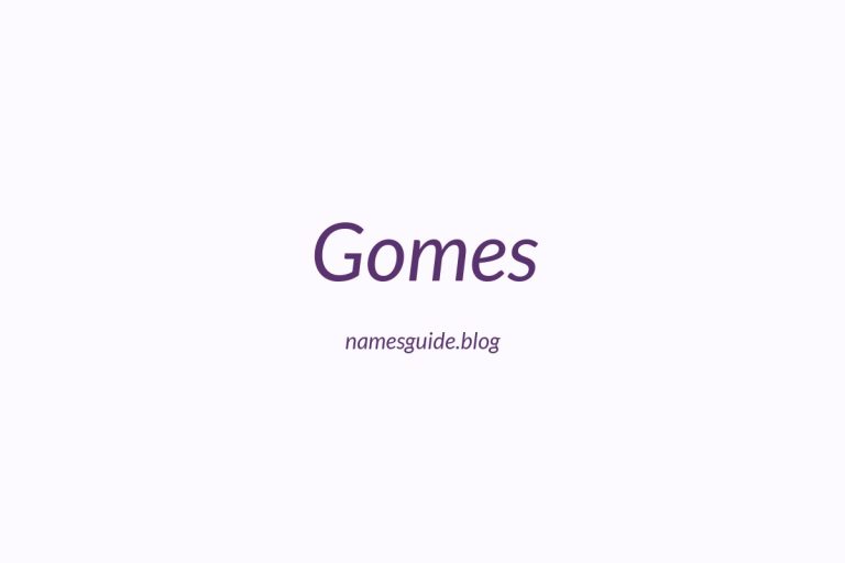 Origin and Meaning of Last Name Gomes