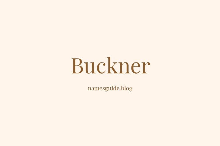 Origin and Meaning of Last Name Buckner