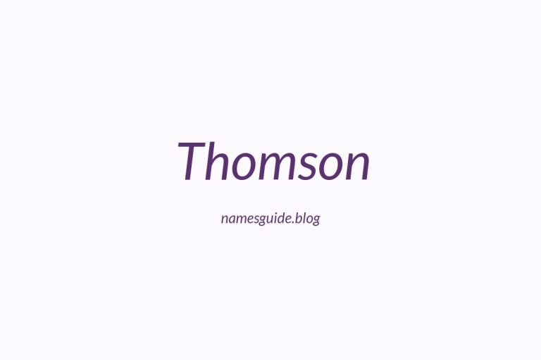 Origin and Meaning of Last Name Thomson
