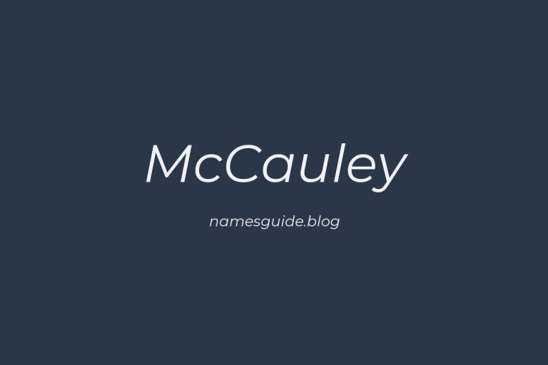 Origin and Meaning of Last Name McCauley