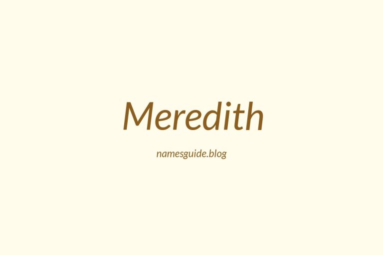 Origin and Meaning of Last Name Meredith