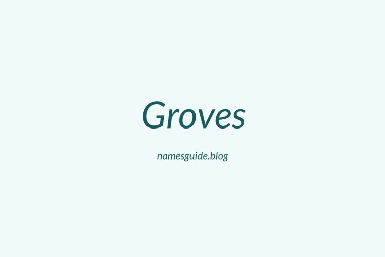 Origin and Meaning of Last Name Groves