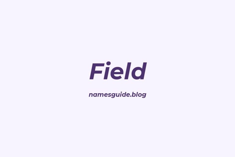 Origin and Meaning of Last Name Field