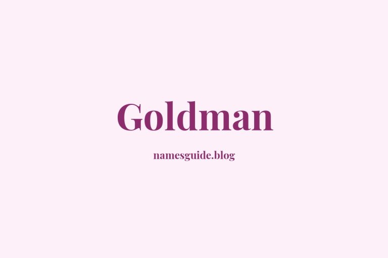 Origin and Meaning of Last Name Goldman
