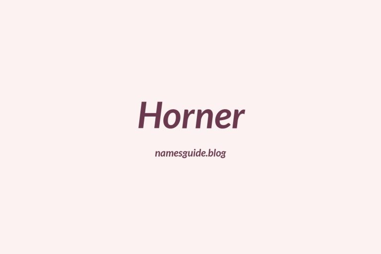 Origin and Meaning of Last Name Horner