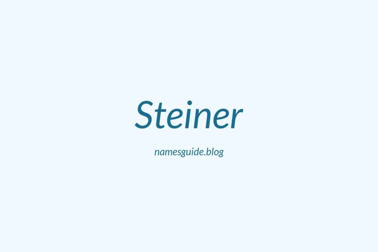 Origin and Meaning of Last Name Steiner