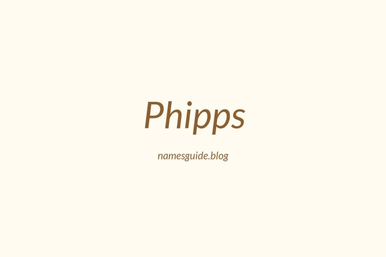 Origin and Meaning of Last Name Phipps