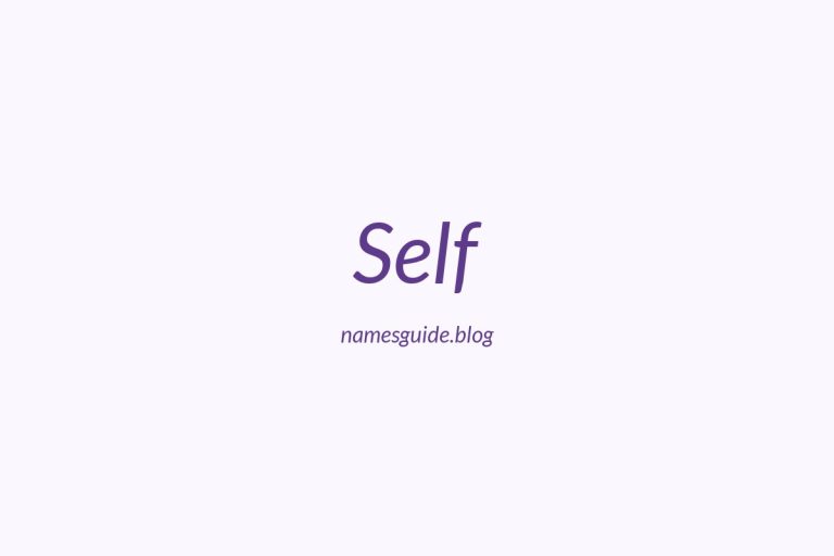 Origin and Meaning of Last Name Self