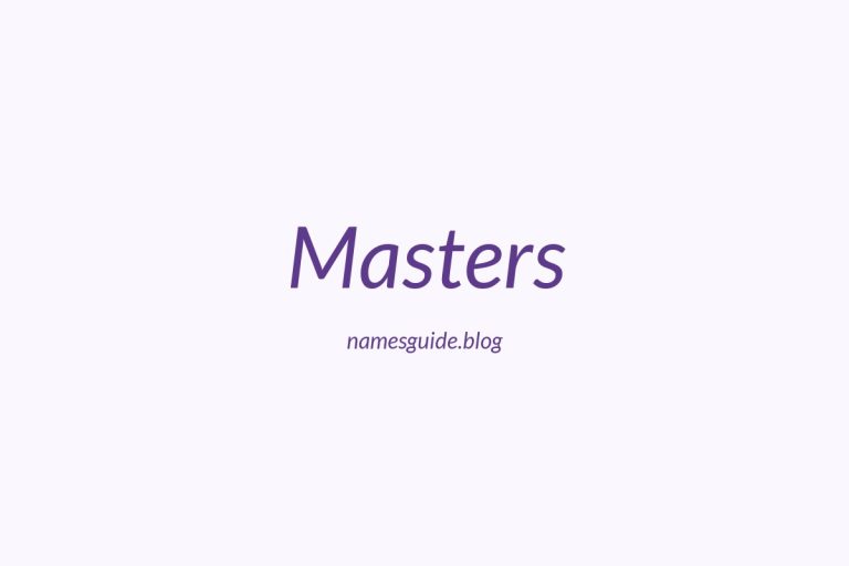 Origin and Meaning of Last Name Masters