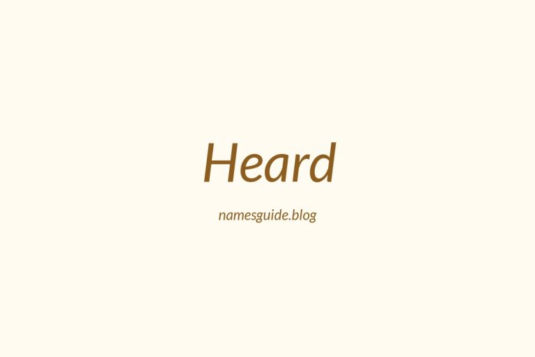 Origin and Meaning of Last Name Heard
