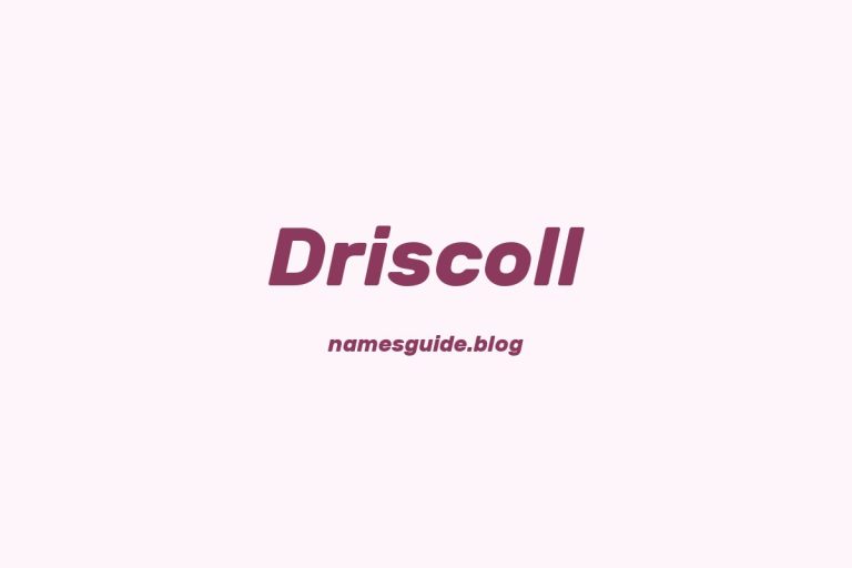 Origin and Meaning of Last Name Driscoll