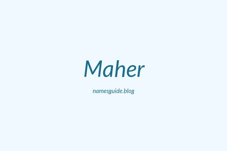 Origin and Meaning of Last Name Maher