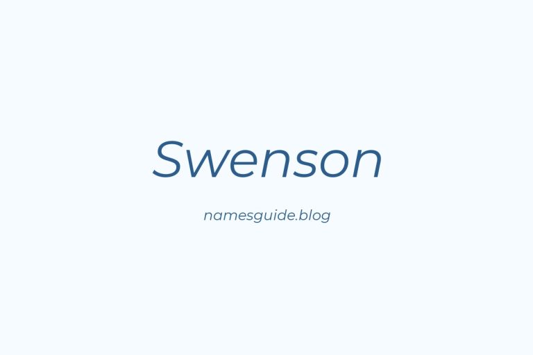 Origin and Meaning of Last Name Swenson