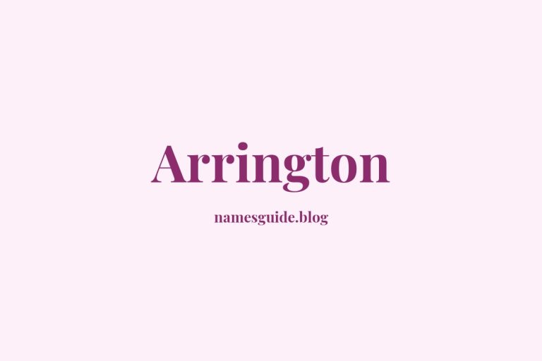 Origin and Meaning of Last Name Arrington