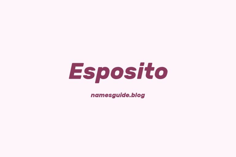 Origin and Meaning of Last Name Esposito