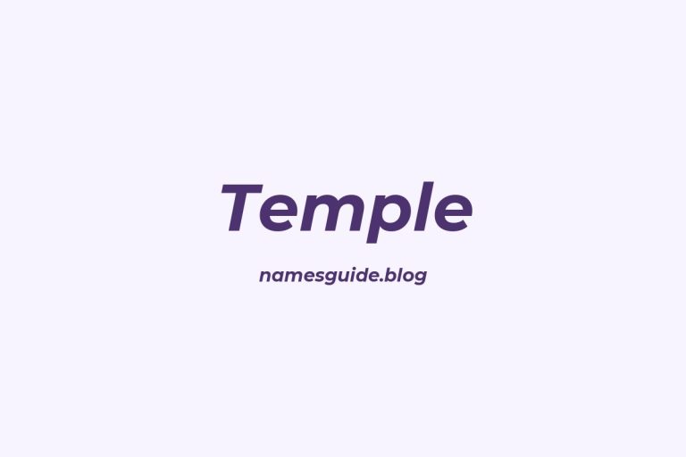 Origin and Meaning of Last Name Temple