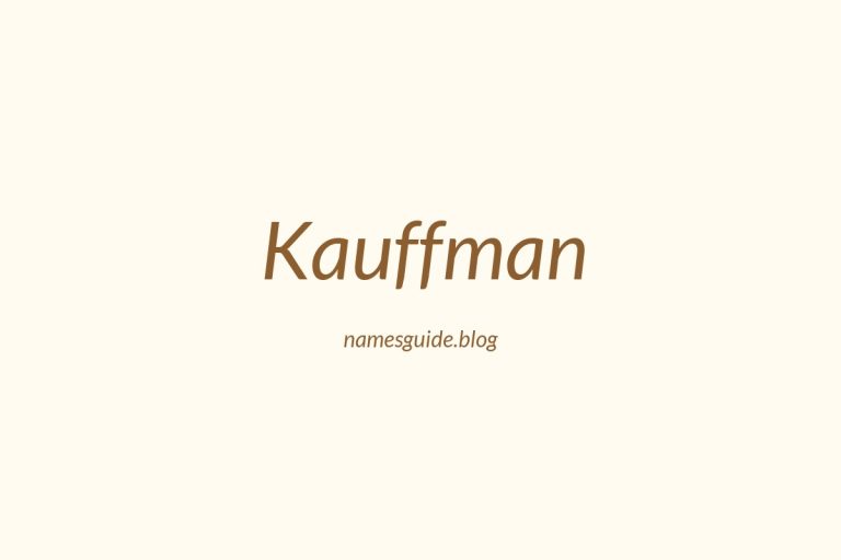Origin and Meaning of Last Name Kauffman