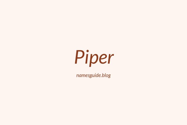 Origin and Meaning of Last Name Piper
