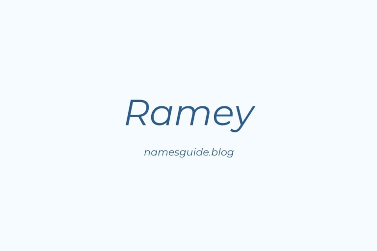 Origin and Meaning of Last Name Ramey