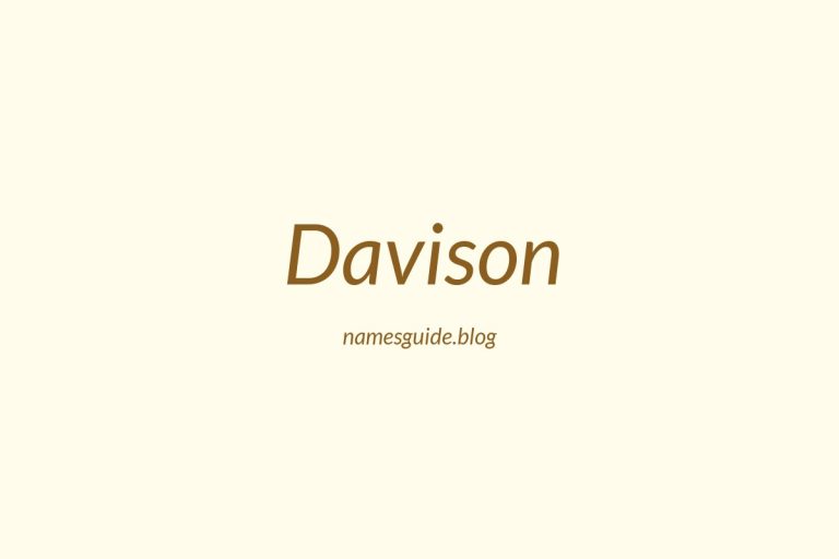 Origin and Meaning of Last Name Davison