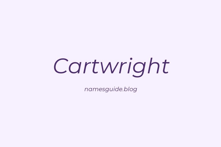 Origin and Meaning of Last Name Cartwright