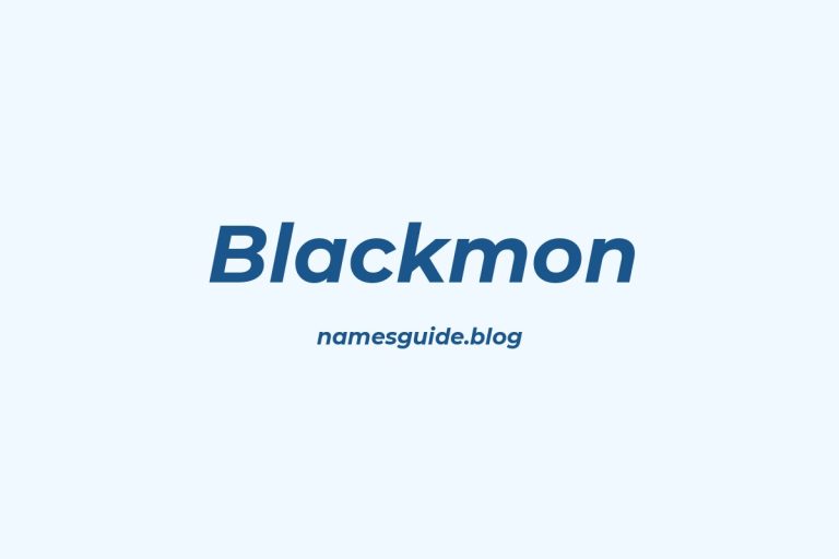 Origin and Meaning of Last Name Blackmon