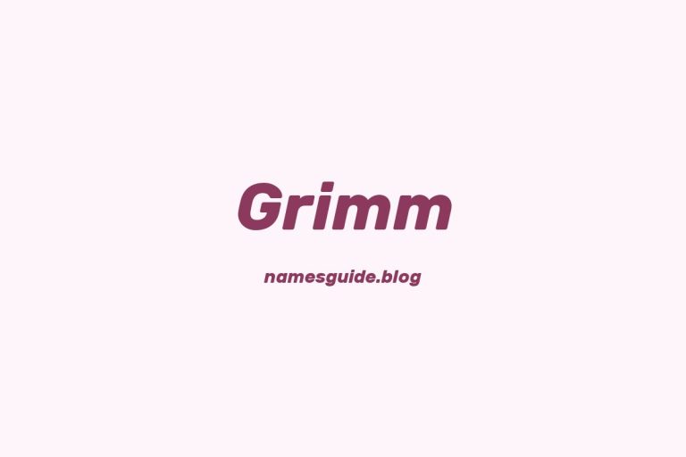 Origin and Meaning of Last Name Grimm