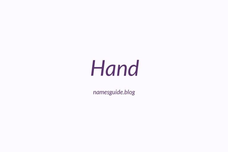 Origin and Meaning of Last Name Hand