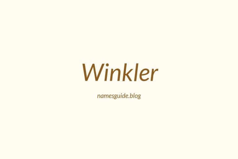 Origin and Meaning of Last Name Winkler