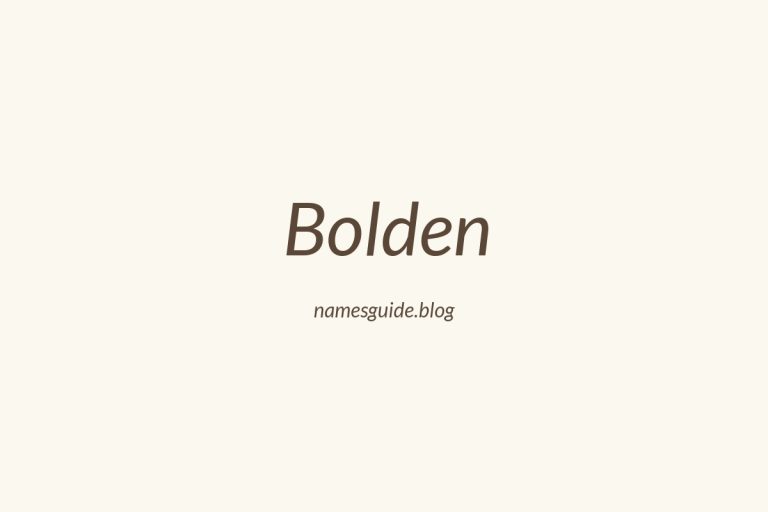Origin and Meaning of Last Name Bolden