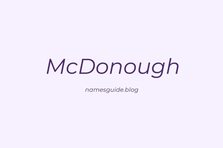 Origin and Meaning of Last Name McDonough
