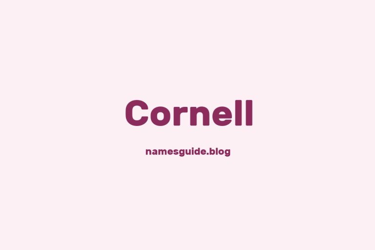 Origin and Meaning of Last Name Cornell