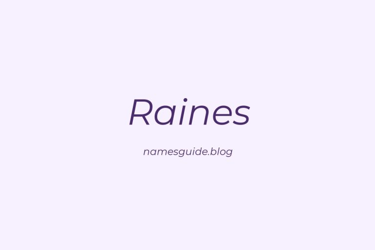 Origin and Meaning of Last Name Raines