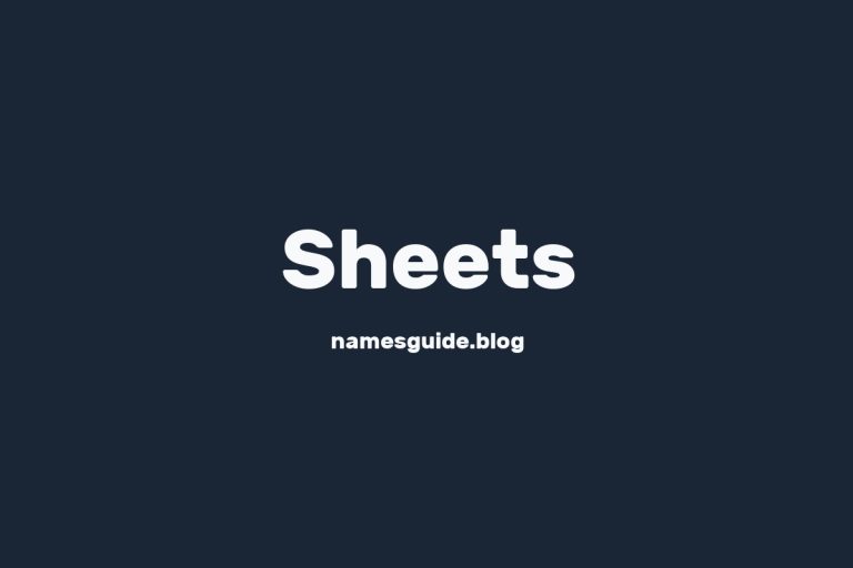 Origin and Meaning of Last Name Sheets