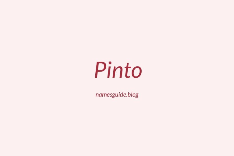 Origin and Meaning of Last Name Pinto