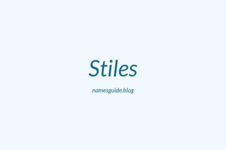 Origin and Meaning of Last Name Stiles
